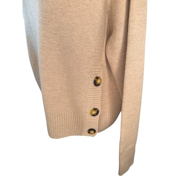 Tara Jarmon Medium Beige Merino Wool Blend Turtleneck Sweater - Picture 15 of 16